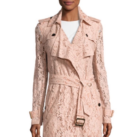 Burberry Blush Grace Hill Floral Lace Trench Coat - Picture 8 of 8